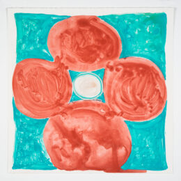 Inner Vision: Red + Horizon Blue by Judy Ledgerwood at Manneken Press (IFPDA)