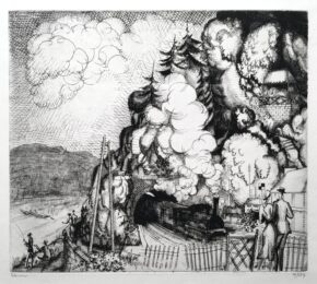 Paysage au Tunnel by Jean-Emile Laboureur at Harris Schrank Fine Prints
