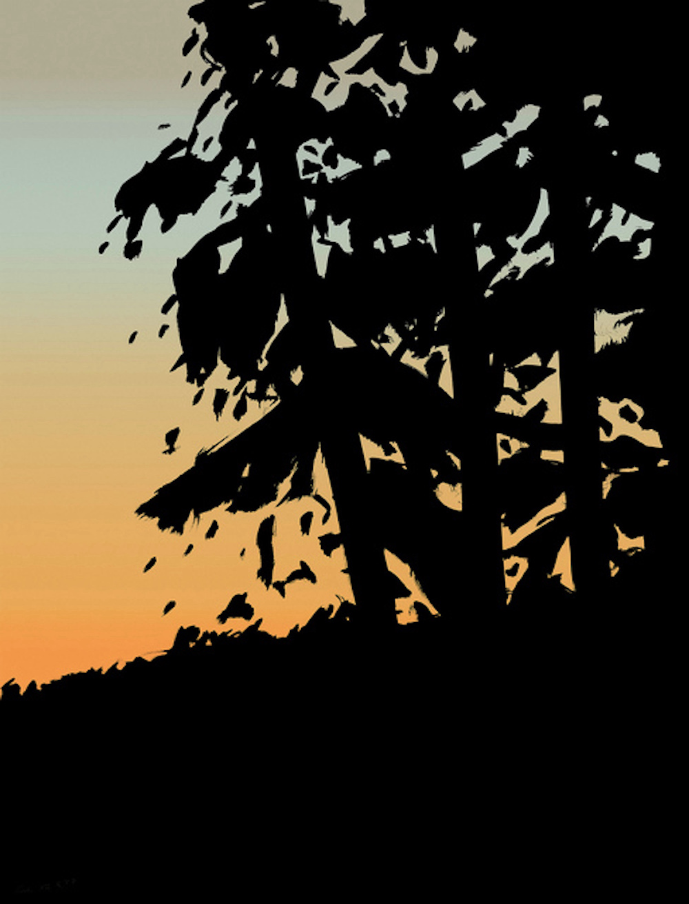 Sunset 1, from Sunrise Sunset Portfolio by Alex Katz