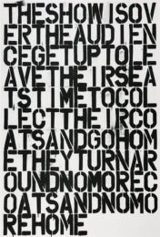The Show is Over by Christopher Wool x Felix Gonzalez-Torres at Dellasposa
