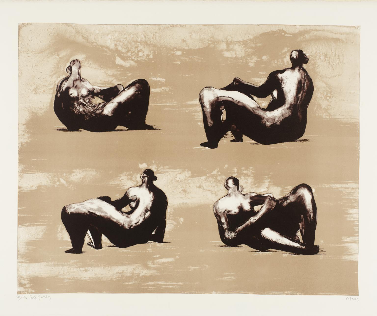 Four Reclining Figures by Henry Moore