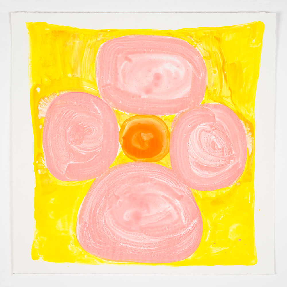 Inner Vision: Pink + Yellow + Orange by Judy Ledgerwood