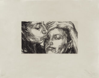 Alixa and Naima by Swoon at Tandem Press (IFPDA)