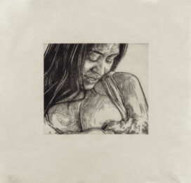 Dawn and Gemma by Swoon at Tandem Press (IFPDA)