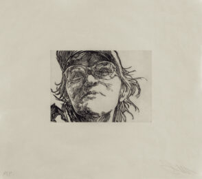 Katherine g by Swoon at Tandem Press (IFPDA)