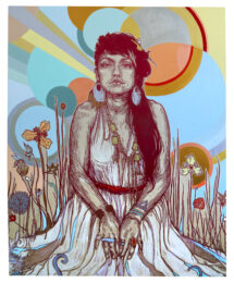 Moni and the Sphinx by Swoon at Turner Carroll Gallery