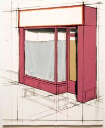 Pink Store Front, Project from Marginalia by Christo and Jeanne-Claude at Leslie Sacks Gallery