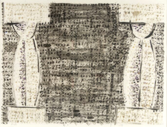 Two Columns (framed monotype) by Michael Hurson at Petersburg Press