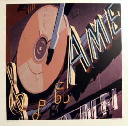American HI-FI by Robert Cottingham at Robin Rosenberg Fine Art