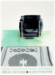 Andre Emmerich Gallery 1969 (Corbusier Chair and Rug 1969) by David Hockney at Petersburg Press