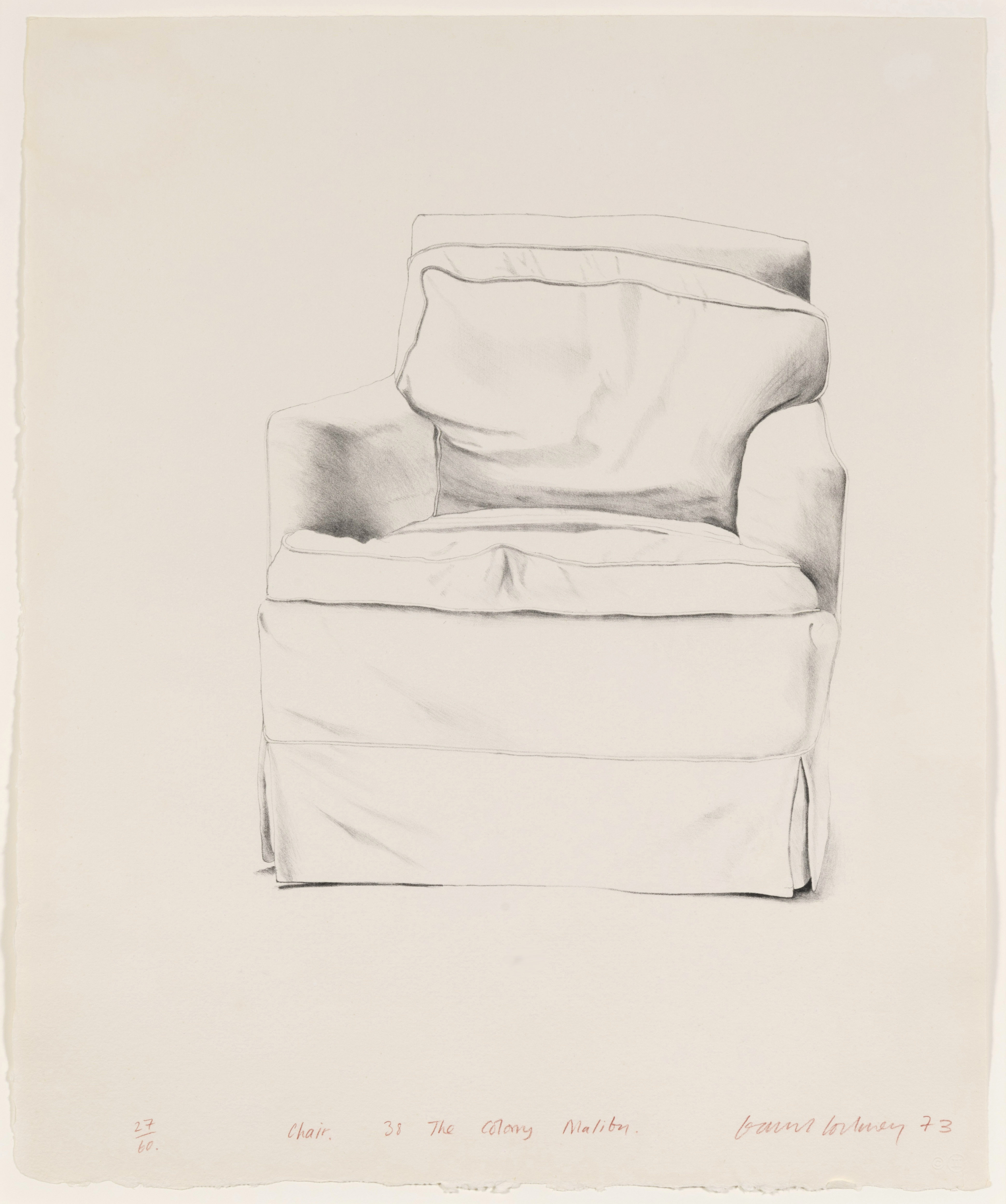 Chair, 38 The Colony, Malibu by David Hockney