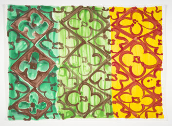 Emerald, Green + Marigold by Judy Ledgerwood at Manneken Press (IFPDA)