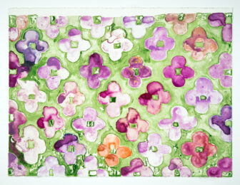 Field Painting: Violet + Chrome Green by Judy Ledgerwood at Manneken Press (IFPDA)