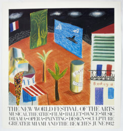 New World Festival of the Arts, Miami 1982 (Detail from The Zanazibar with Postcards 1980) by David Hockney at Petersburg Press