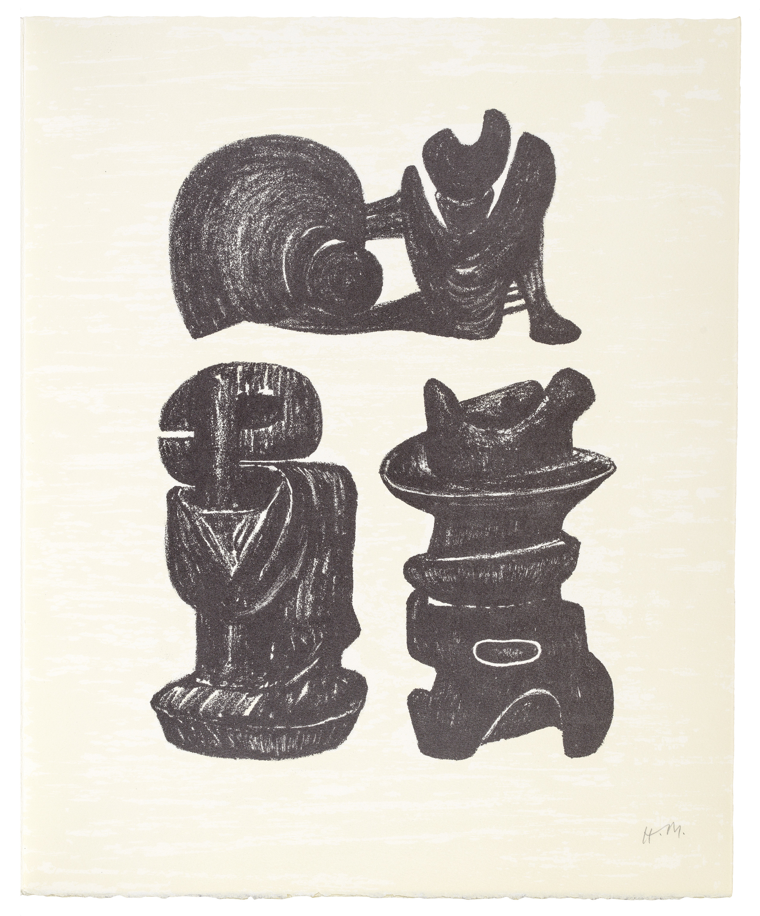 Poetry: Three Sculptural Forms by Henry Moore