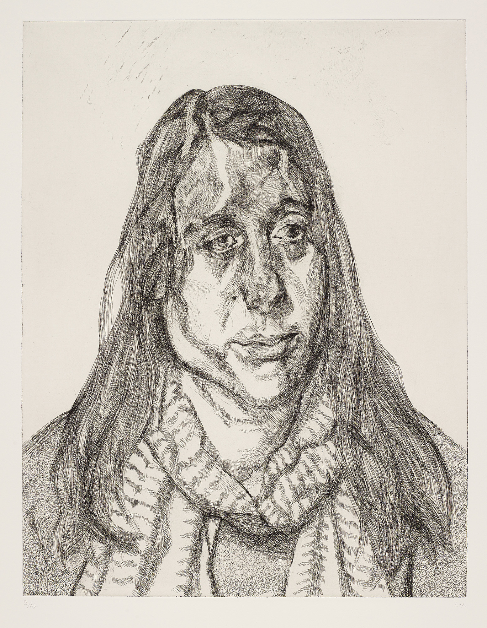 Portrait Head by Lucian Freud