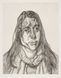 Portrait Head by Lucian Freud at Osborne Samuel Gallery