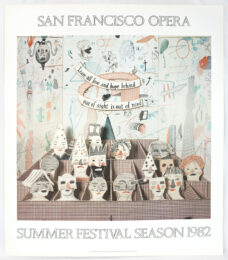 San Francisco Opera 1982 (Detail from Bedlam from The Rake’s Progress 1975) by David Hockney at Petersburg Press
