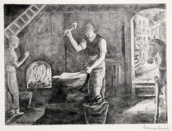 The Blacksmith by Hermine David at Harris Schrank Fine Prints