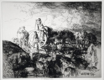 A Jersey Vraic Cart by Edmund Blampied at Harris Schrank Fine Prints