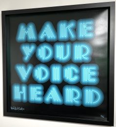 Make Your Voice Heard (Turquoise) by Ben Eine at Dellasposa
