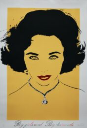 Big Girls Need Big Diamonds (Liz Taylor – Yellow / Ochre) by Bambi at Addicted Art Gallery