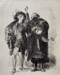 Hamlet and Polonius by Adolph Menzel at Emanuel von Baeyer - Cabinet