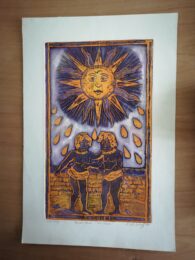 Medieval Tarot Card: The Sun by Natalie d'Arbeloff at Pomegranate Fine Art