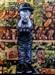 Sick of it All Collaboration (1) by Logan Hicks / Joe Iurato at Taglialatella Galleries
