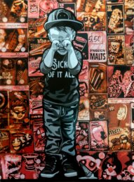 Sick of it All Collaboration (2) by Logan Hicks / Joe Iurato at Taglialatella Galleries