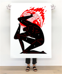 World on Fire (White) (Large) by Cleon Peterson at Dellasposa
