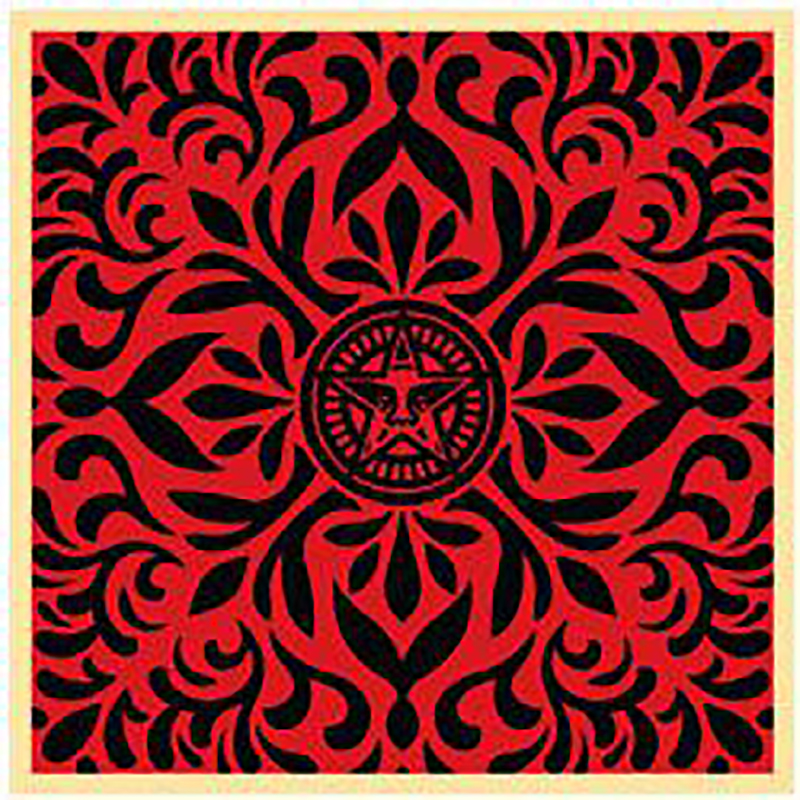 Japanese Fabric Pattern (Red 1) by Shepard Fairey