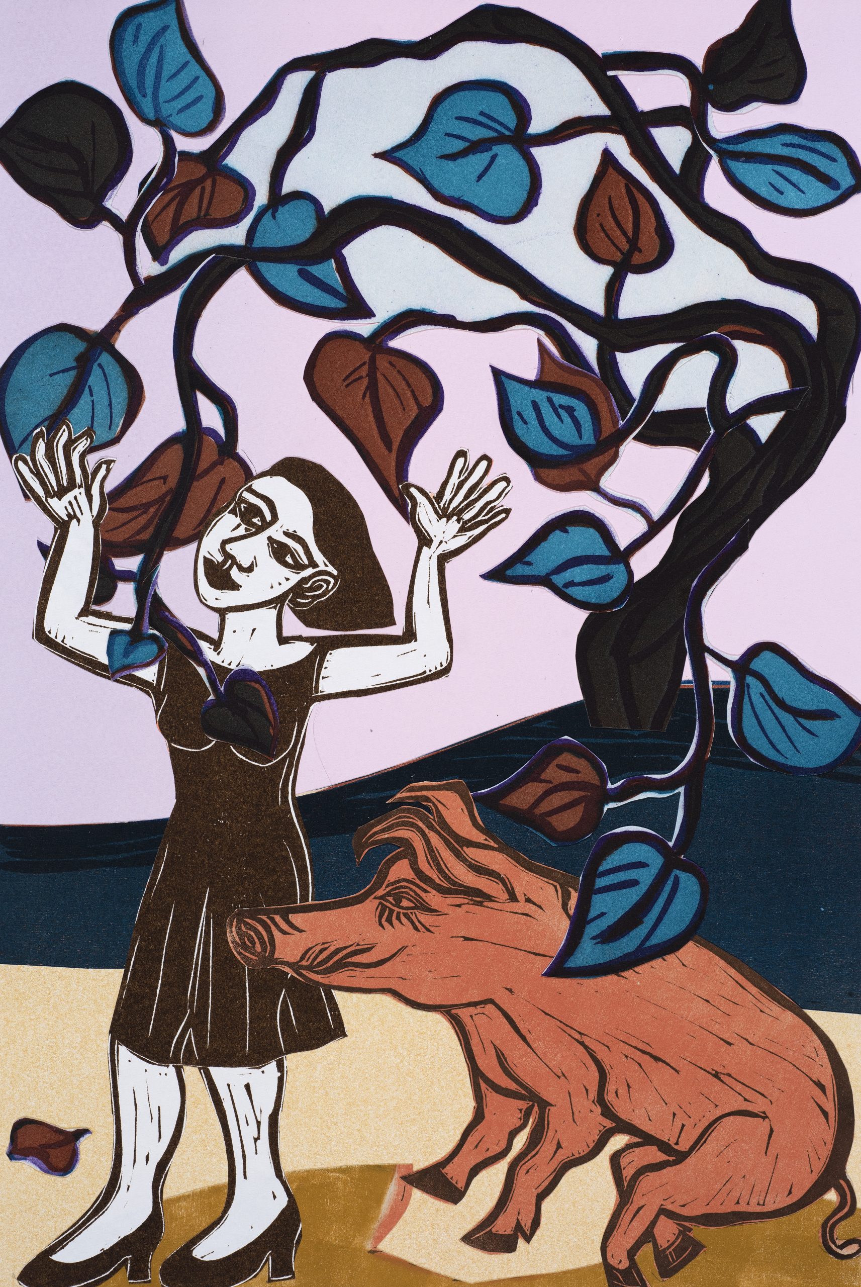 Dance Little Pig by Eileen Cooper RA