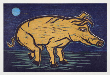 Blue Moon by Eileen Cooper RA at Sims Reed Gallery (IFPDA)