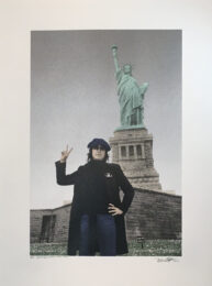 John Lennon, Statue of Liberty, New York City by Bob Gruen at Gary Lichtenstein Editions