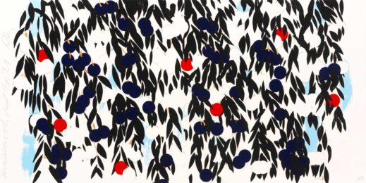 Mimosa with Red by Donald Sultan at Maune Contemporary