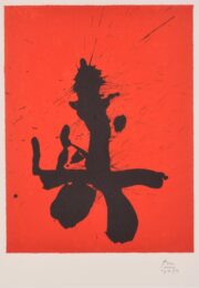 Red Samurai, from Octavio Paz suite by Robert Motherwell at Gregg Shienbaum Fine Art