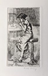 Girl at Soda Fountain by Isabel Bishop at William Chambers Art