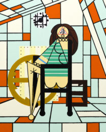 Model in Studio 6 by Farah Atassi at Cirrus Gallery + Cirrus Editions Ltd.