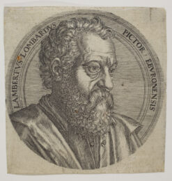 Portrait of Lambert Lombard by Lambert Suavius at Sarah Sauvin