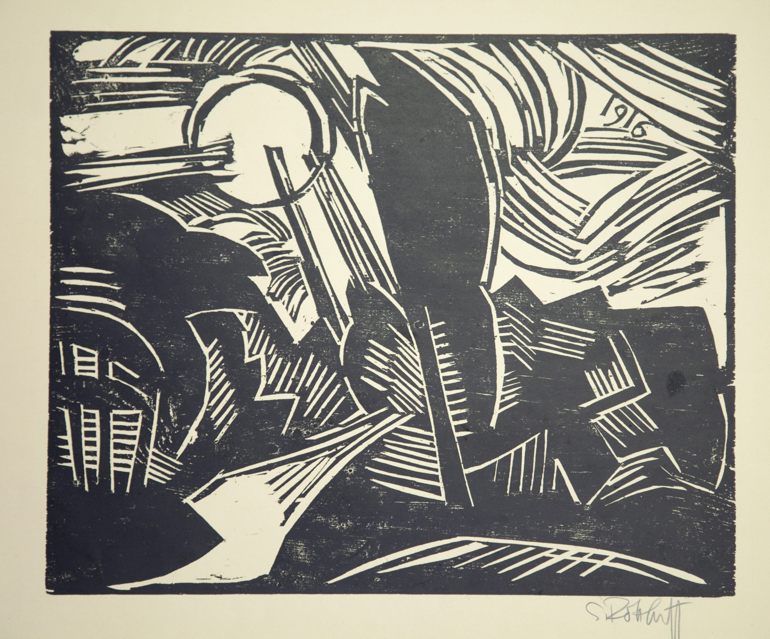 Landschaft mit Sonne by Karl Schmidt-Rottluff