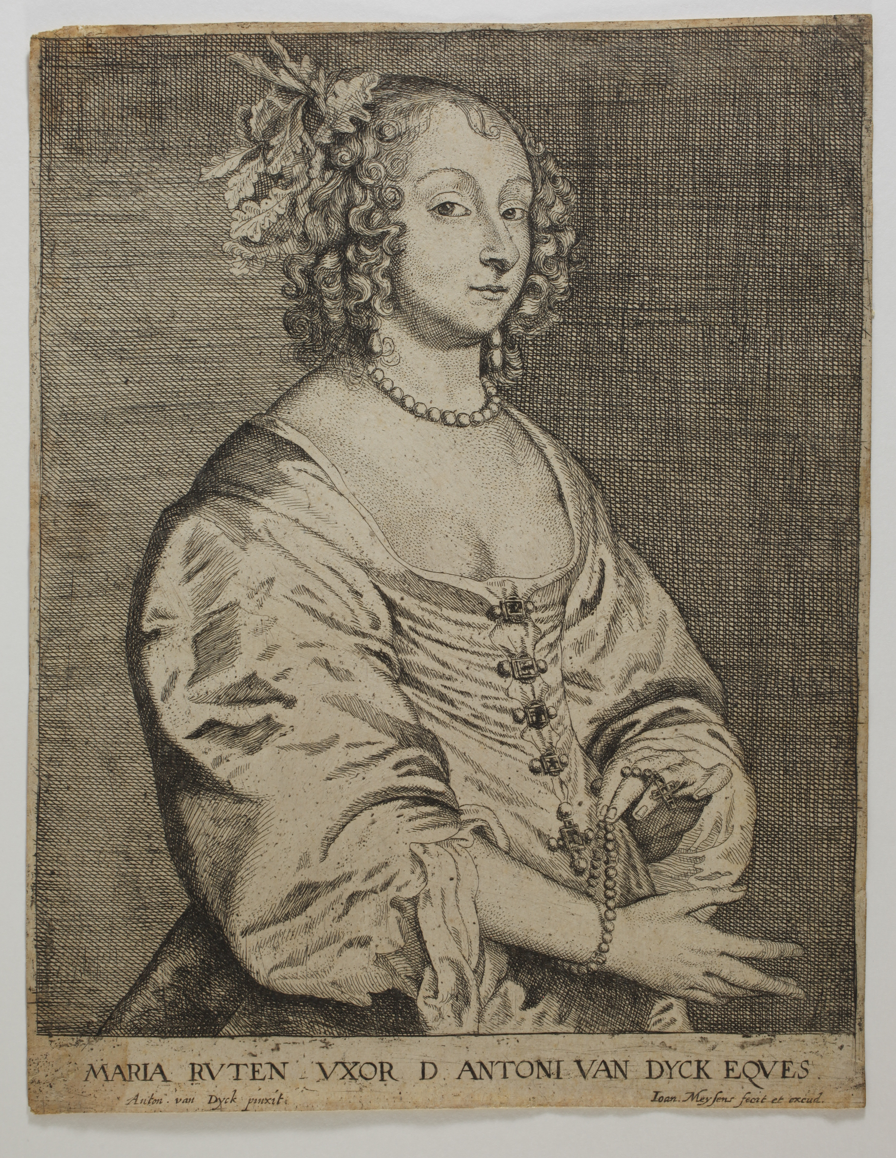 Portrait of Mary Ruthven, wife of Antoine Van Dyck by Joannes Meyssens