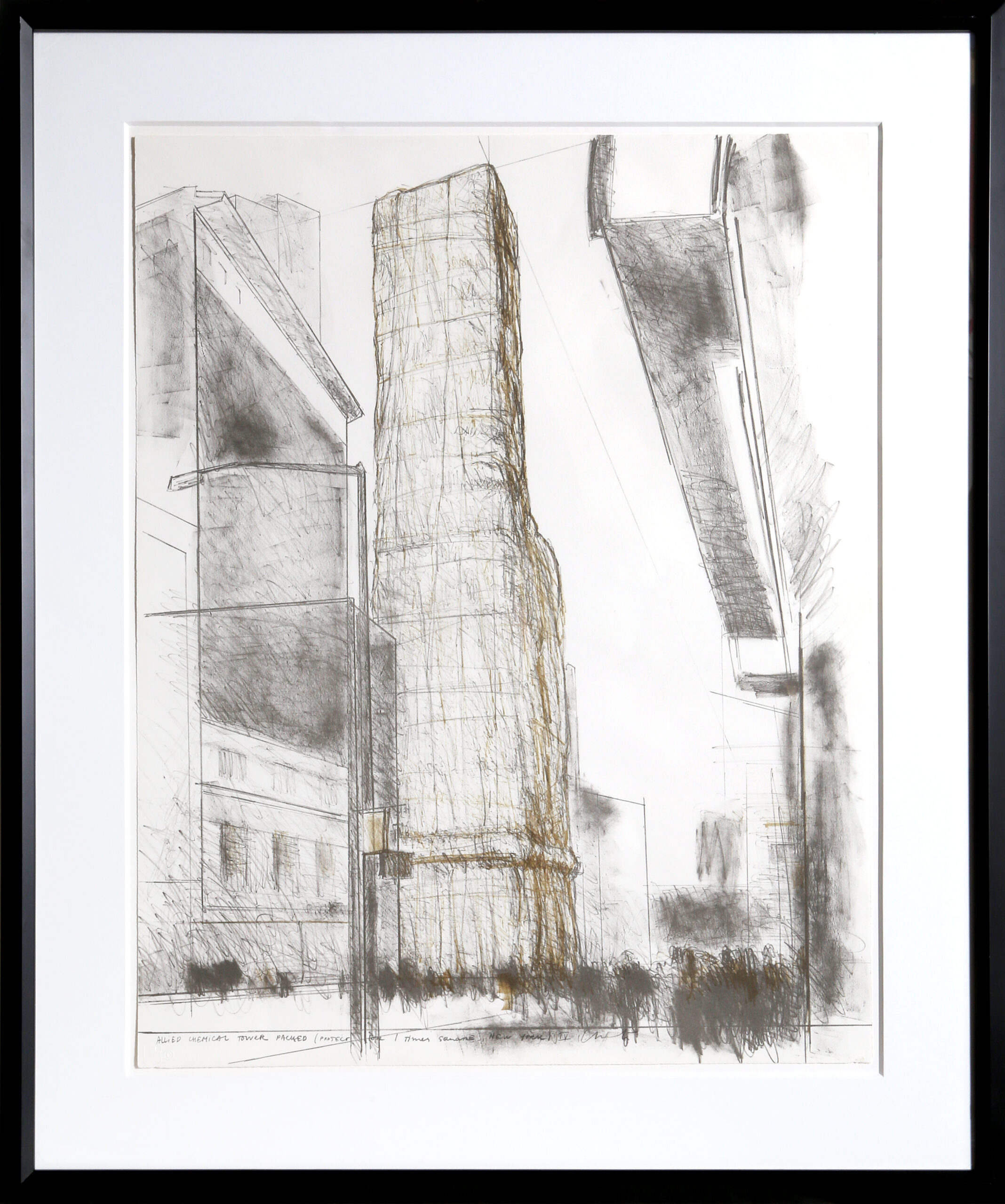 Allied Chemical Tower, Packed, Project for Number 1 Times Square by Christo and Jeanne-Claude