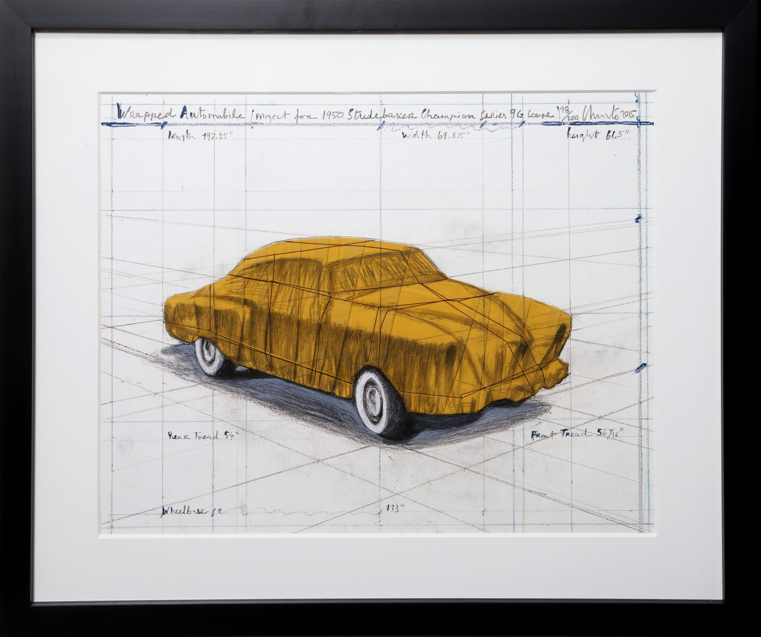 Wrapped Automobile (Project for 1950 Studebaker Champion Series) by Christo and Jeanne-Claude