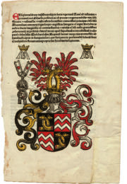 Coat-of-Arms of Florian von Waldauf by Hans Burgkmair at Emanuel von Baeyer - Cabinet