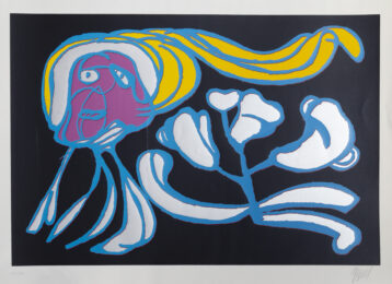 Floating Black Passion by Karel Appel at RoGallery