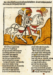 Hie reitet wolfdietrich auss gen Iherusalem… by Johann Prüss at Emanuel von Baeyer - Cabinet