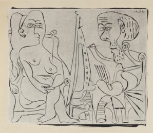 Peintre et modèle au fauteuil by Pablo Picasso at John Szoke Gallery