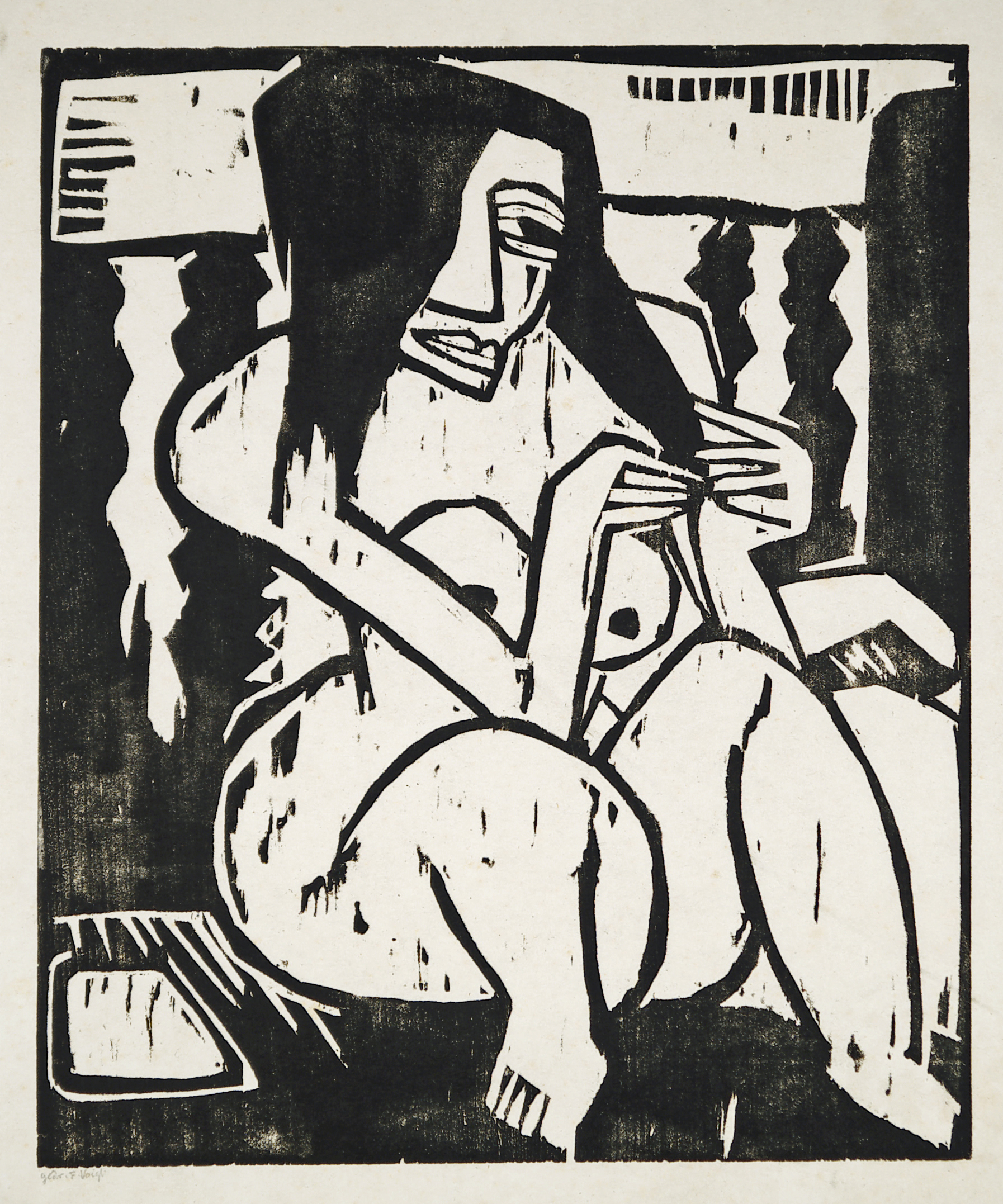 Frau mit aufgelöstem Haar by Karl Schmidt-Rottluff
