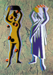 Two Cultures – Green by Mark Kostabi at RoGallery